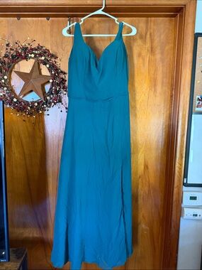 Forest green V-Neck Sleeveless Maxi Dress